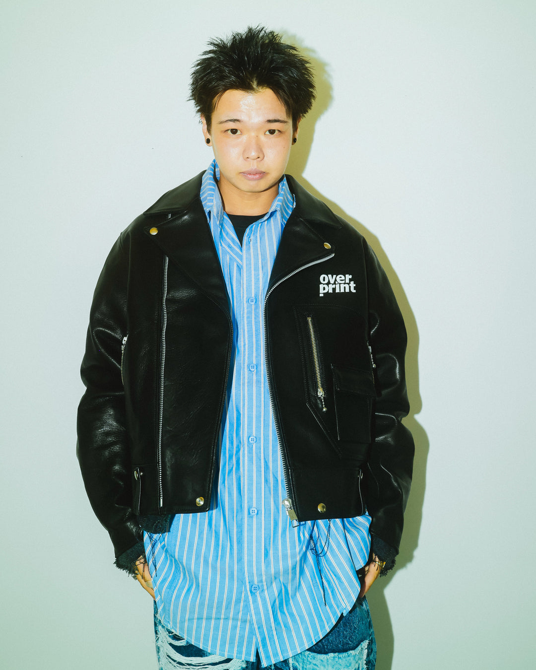 LEATHER SINGLE RIDERS JACKET *sevskig exclusive