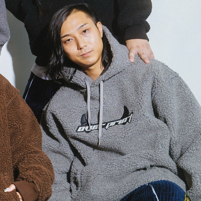 Satan logo Bonding Boa Hoodie