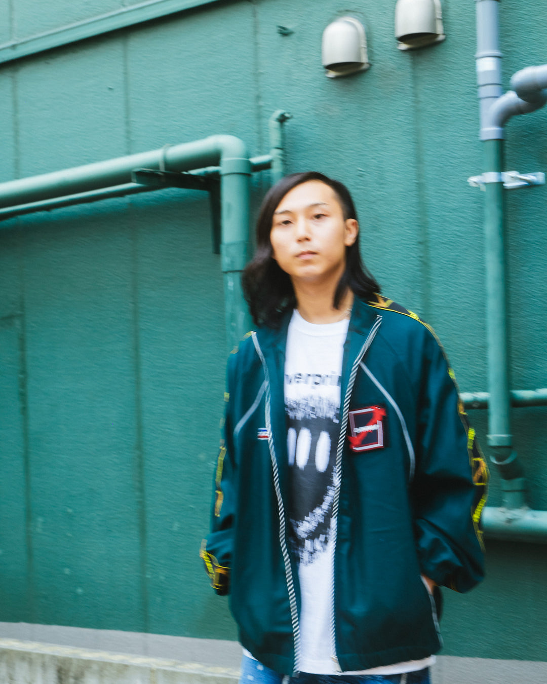 Wool jersey jacket