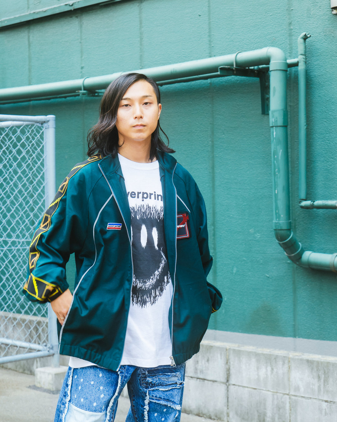 Wool jersey jacket