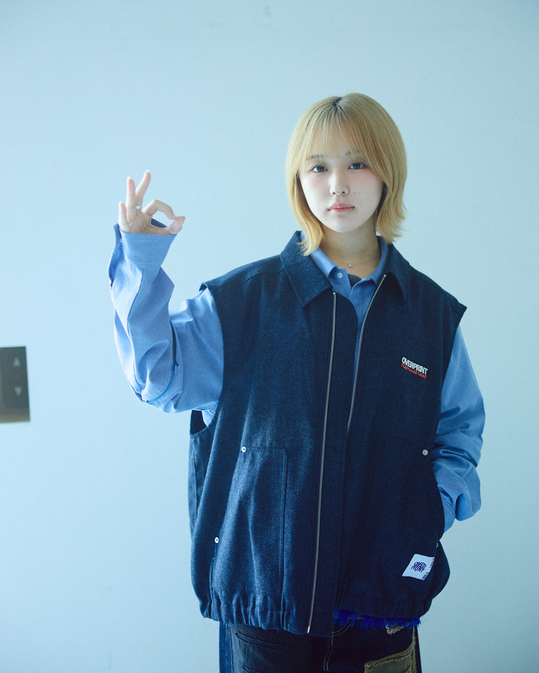 VEST HERRINGBONE TWEED