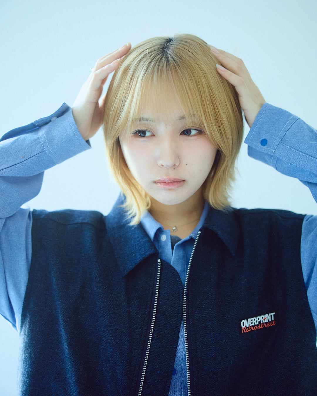 VEST HERRINGBONE TWEED