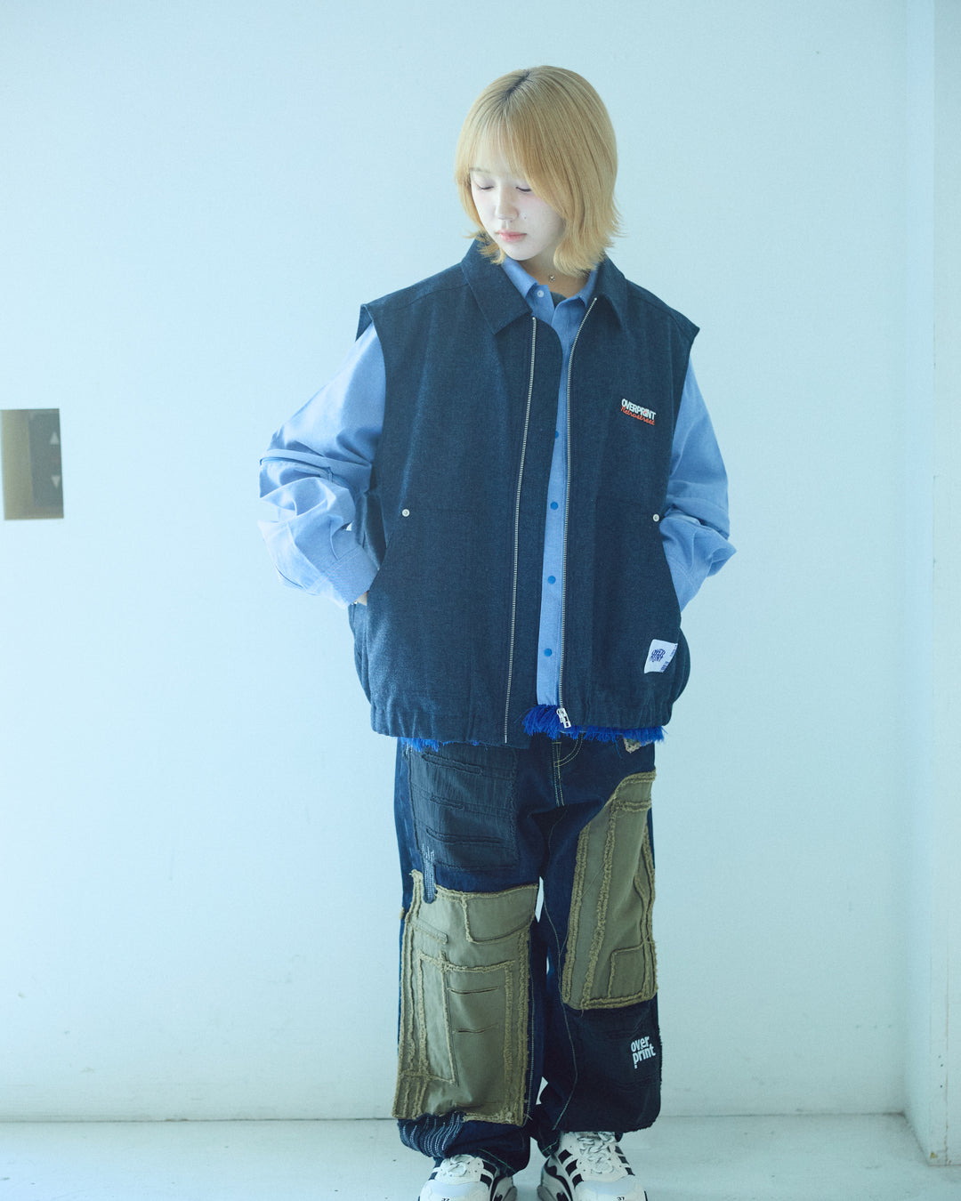 VEST HERRINGBONE TWEED