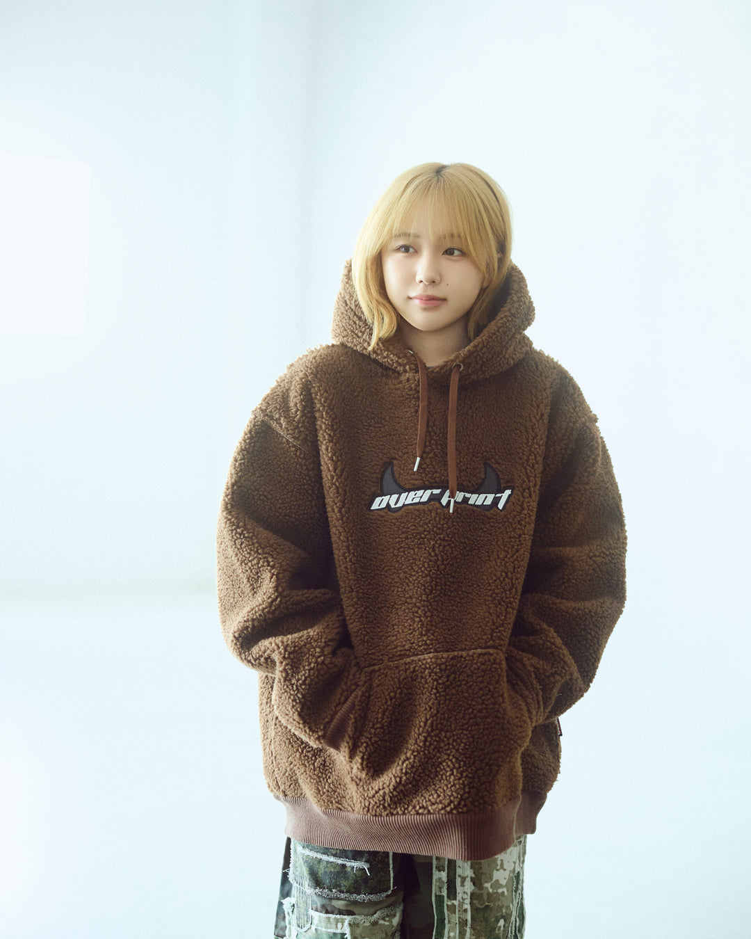 Satan logo Bonding Boa Hoodie