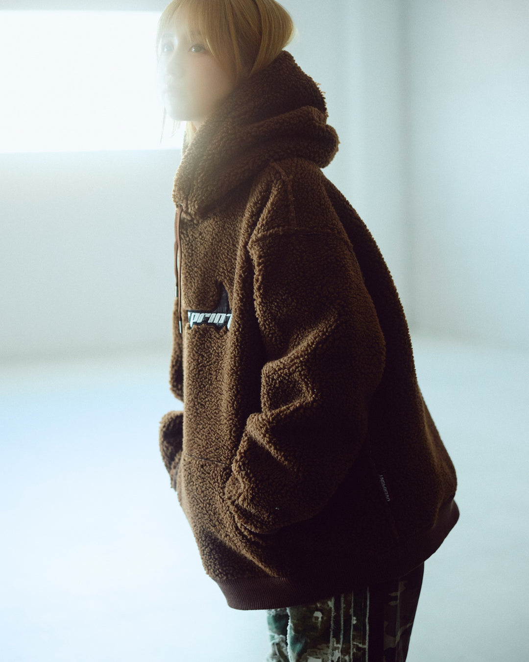 Satan logo Bonding Boa Hoodie