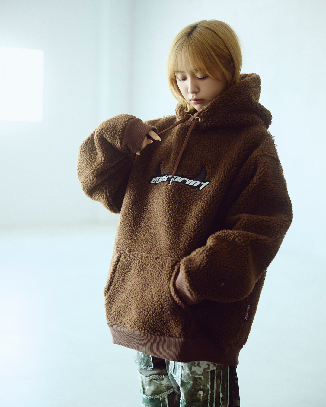 Satan logo Bonding Boa Hoodie