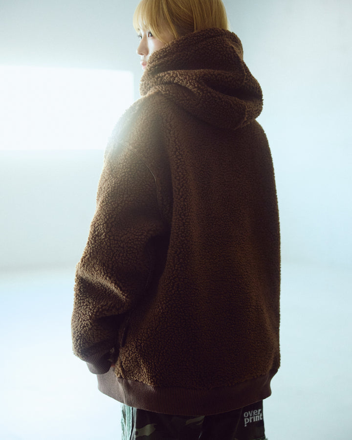 Satan logo Bonding Boa Hoodie