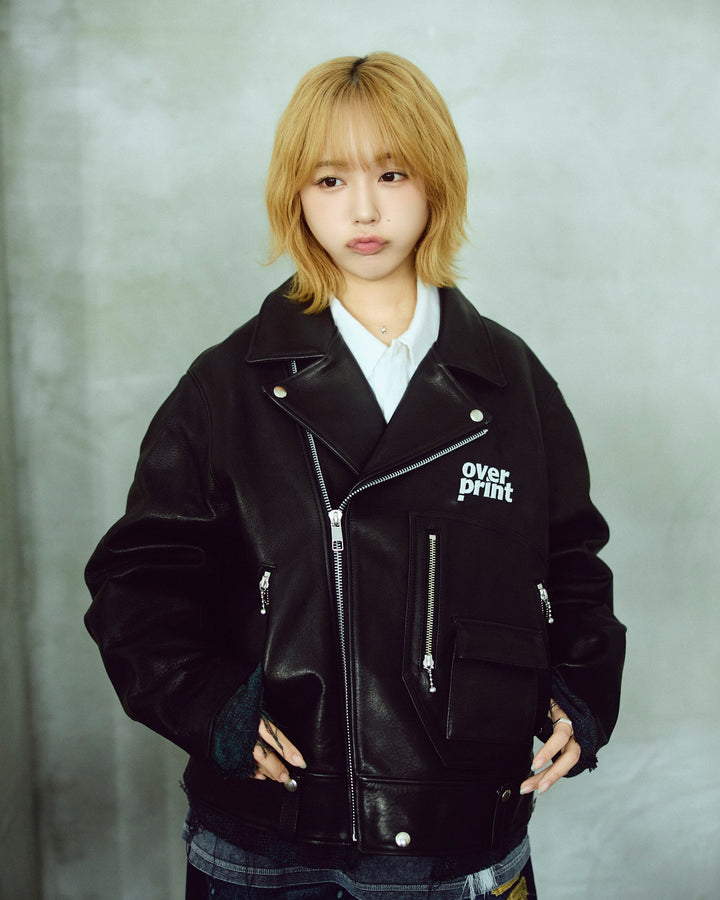 LEATHER SINGLE RIDERS JACKET *sevskig exclusive