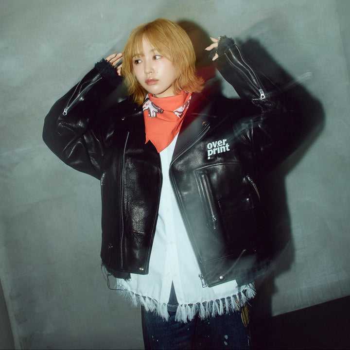 LEATHER SINGLE RIDERS JACKET *sevskig exclusive