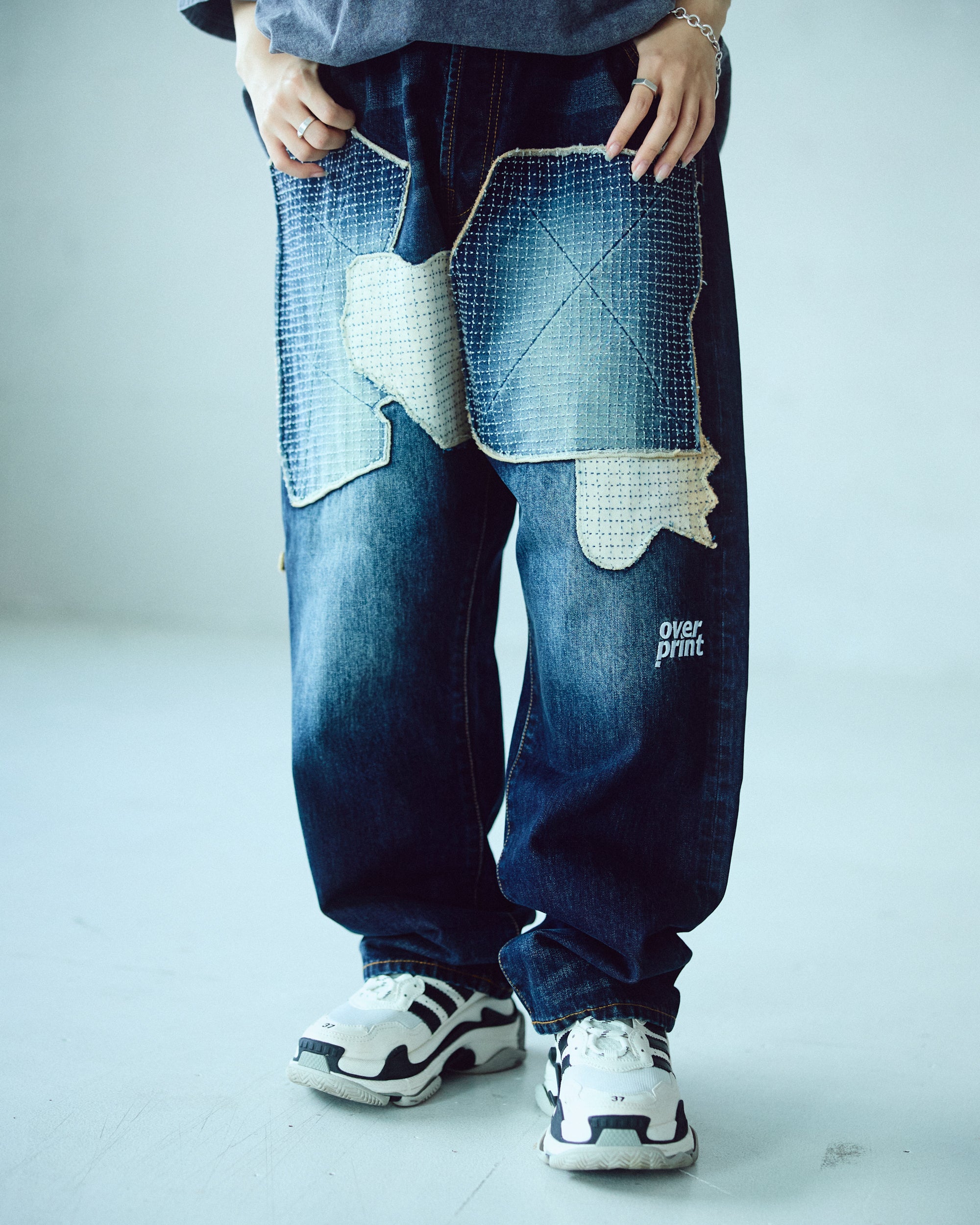 即完品 over print jump pants 裾ジップ オーバープリント 即完品 over print jump pants 裾ジップ オーバープリント 即完