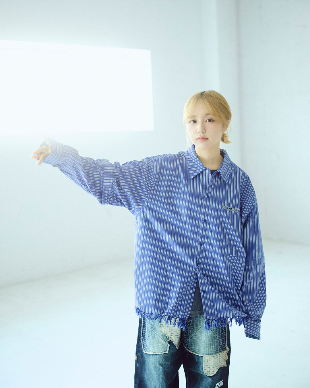 STRIPE ARM ZIP SHIRTS