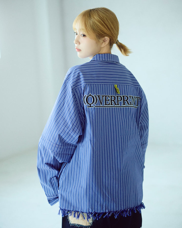STRIPE ARM ZIP SHIRTS