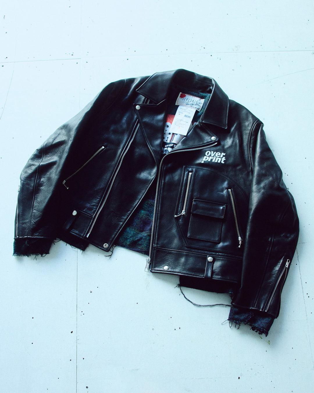 LEATHER SINGLE RIDERS JACKET *sevskig exclusive