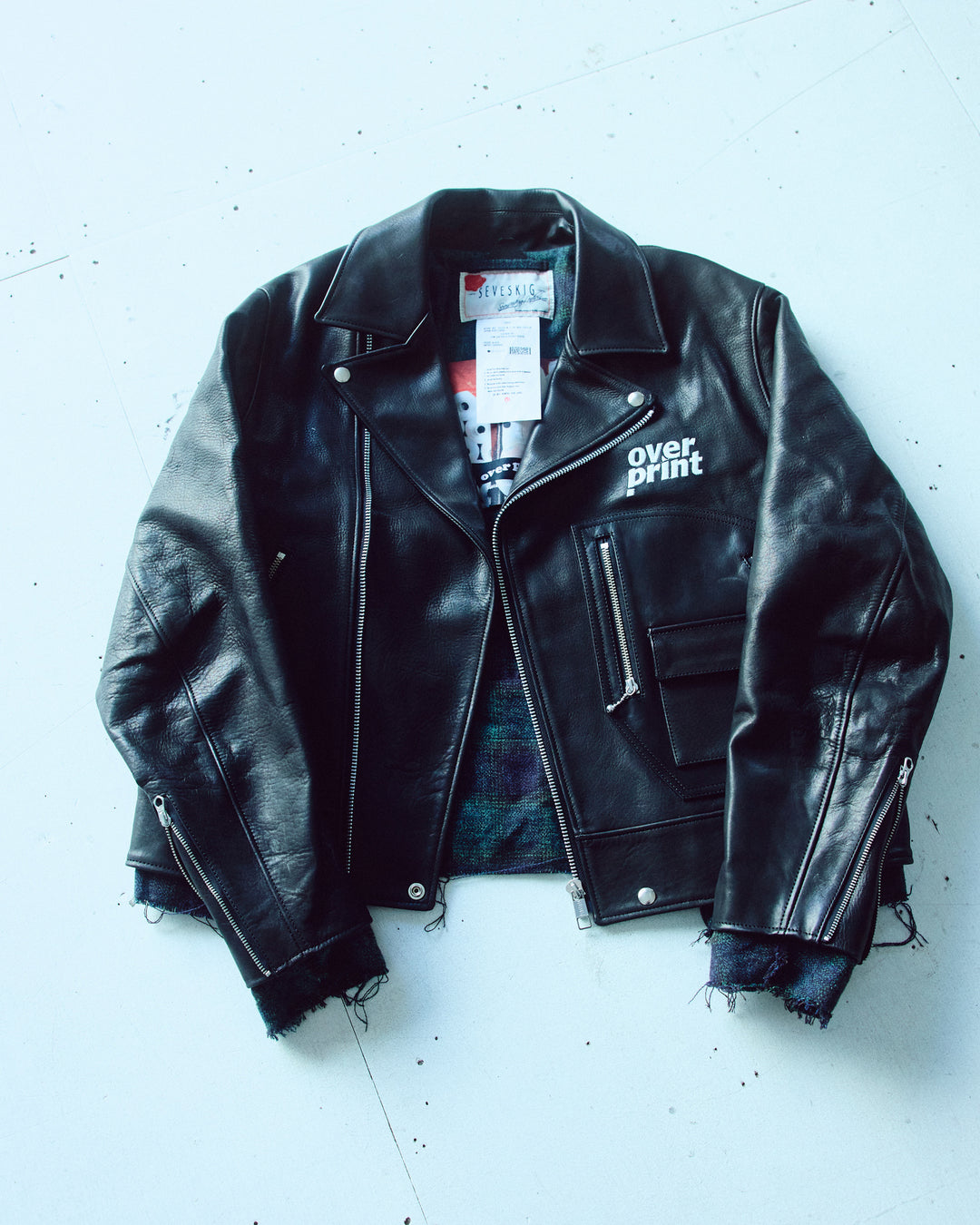 LEATHER SINGLE RIDERS JACKET *sevskig exclusive