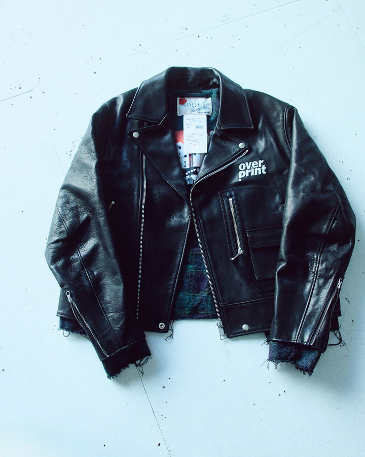 LEATHER SINGLE RIDERS JACKET *sevskig exclusive