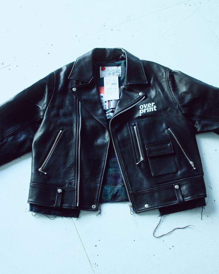 LEATHER SINGLE RIDERS JACKET *sevskig exclusive