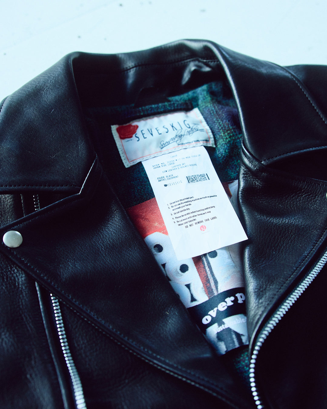 LEATHER SINGLE RIDERS JACKET *sevskig exclusive