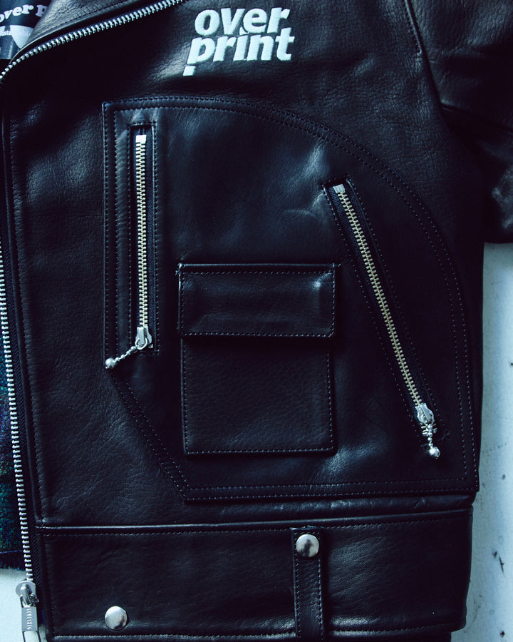 LEATHER SINGLE RIDERS JACKET *sevskig exclusive