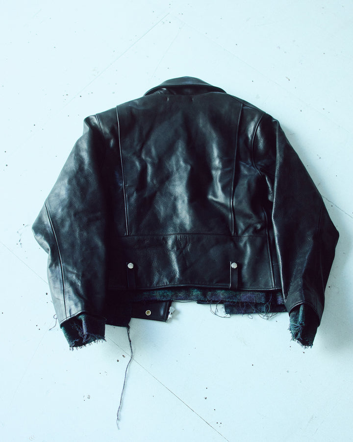 LEATHER SINGLE RIDERS JACKET *sevskig exclusive