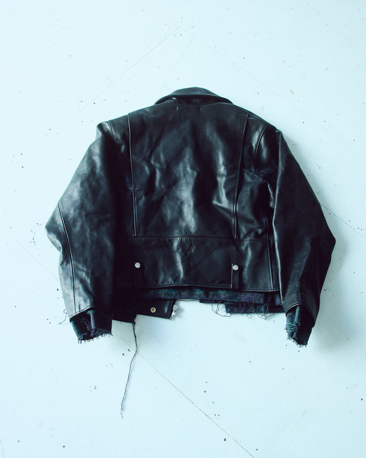 LEATHER SINGLE RIDERS JACKET *sevskig exclusive