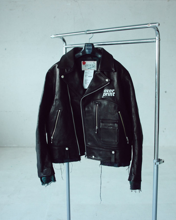 LEATHER SINGLE RIDERS JACKET *sevskig exclusive