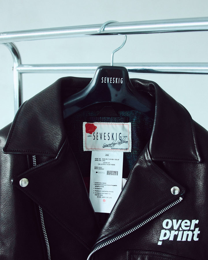 LEATHER SINGLE RIDERS JACKET *sevskig exclusive