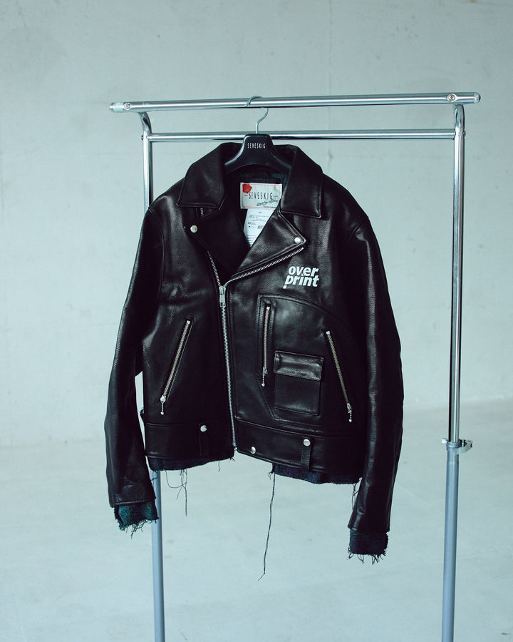 LEATHER SINGLE RIDERS JACKET *sevskig exclusive
