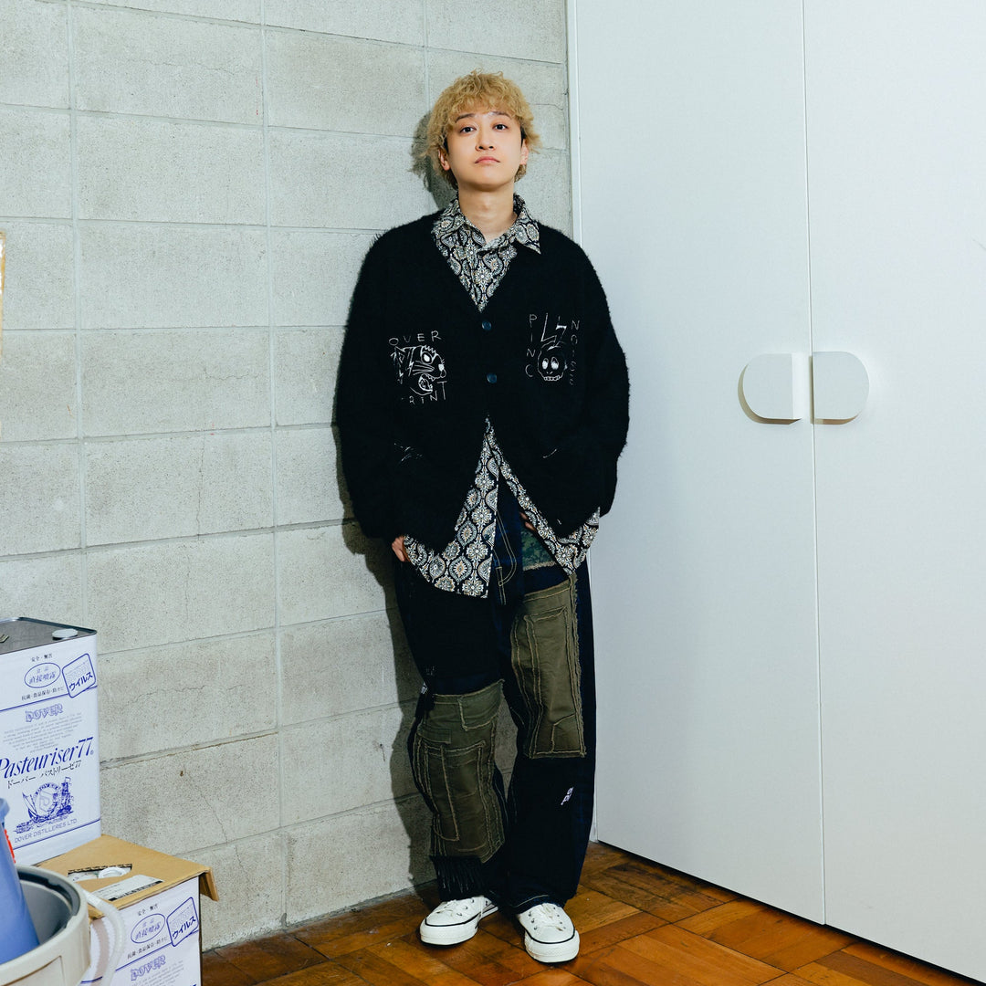 PINC NOISE MOHAIR CARDIGAN