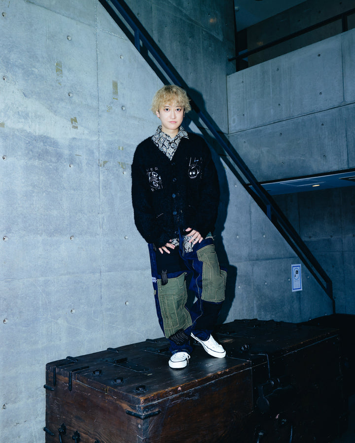 PINC NOISE MOHAIR CARDIGAN