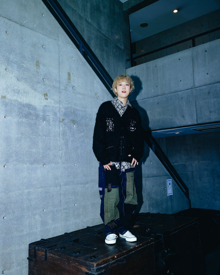 PINC NOISE MOHAIR CARDIGAN