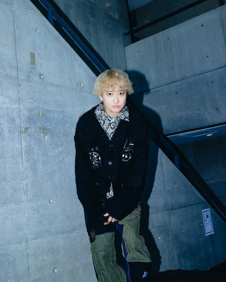 PINC NOISE MOHAIR CARDIGAN