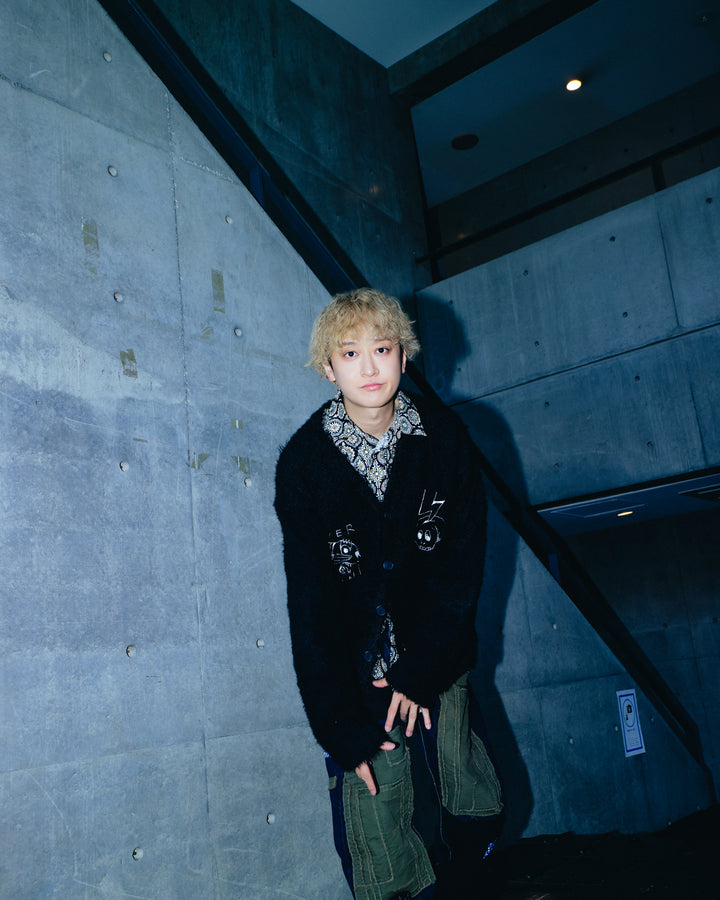 PINC NOISE MOHAIR CARDIGAN