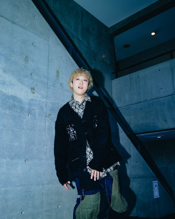 PINC NOISE MOHAIR CARDIGAN