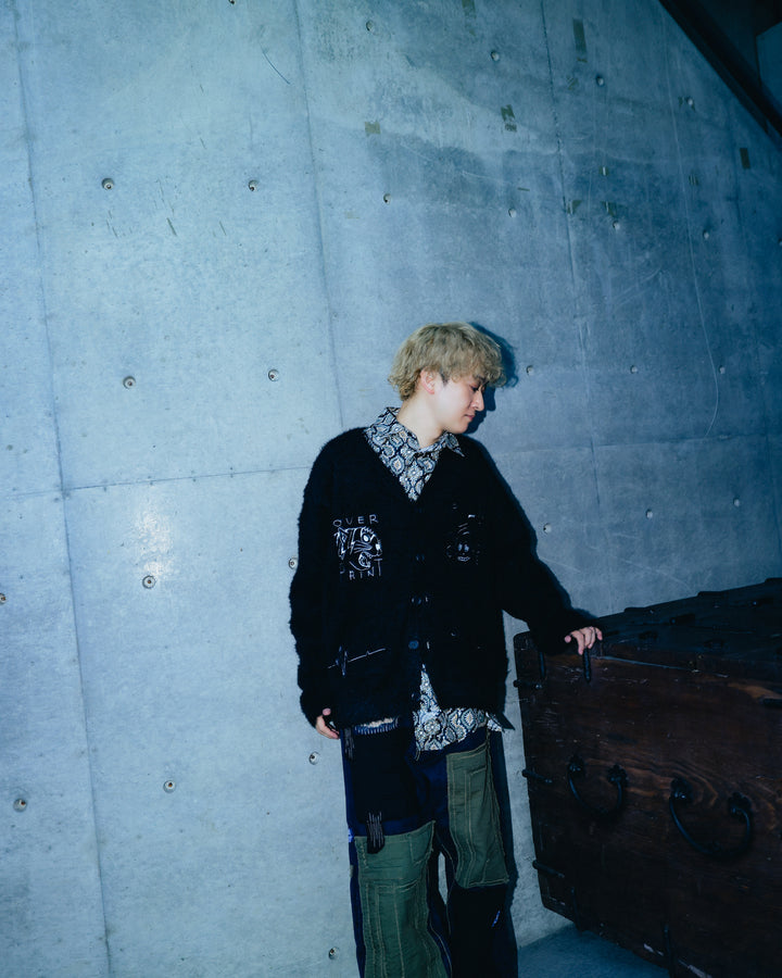 PINC NOISE MOHAIR CARDIGAN