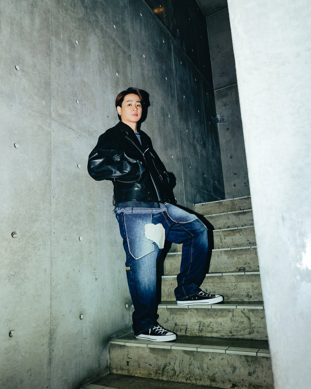 LEATHER SINGLE RIDERS JACKET *sevskig exclusive