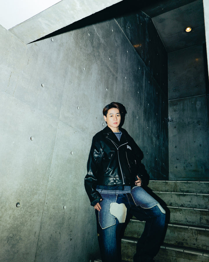 LEATHER SINGLE RIDERS JACKET *sevskig exclusive