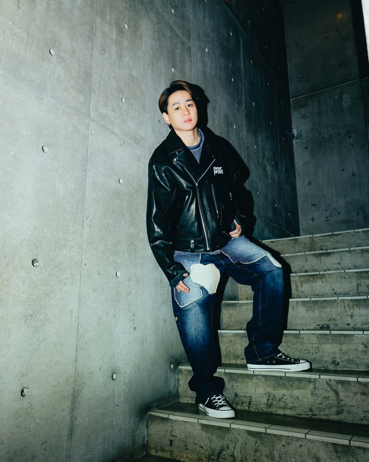 LEATHER SINGLE RIDERS JACKET *sevskig exclusive