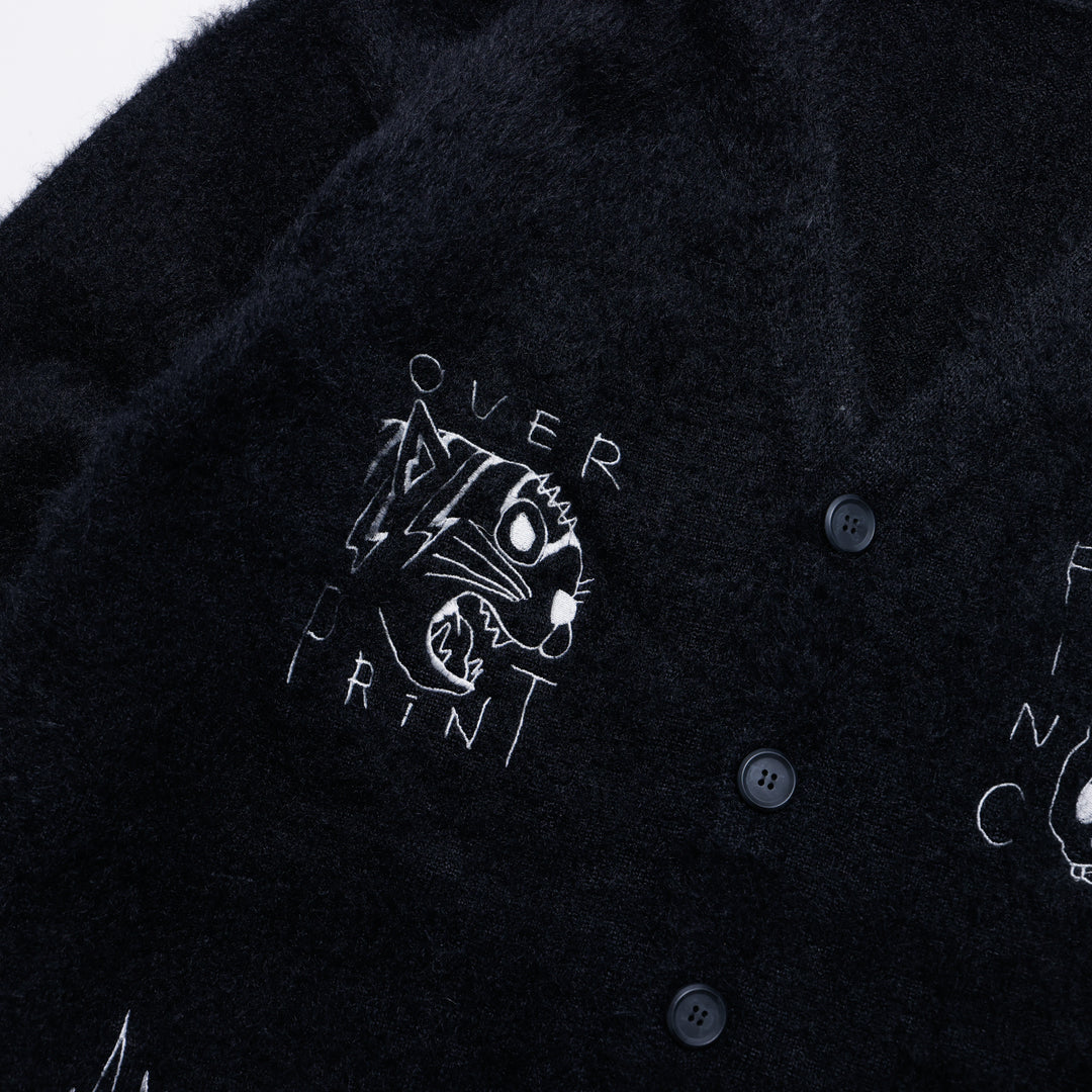 PINC NOISE MOHAIR CARDIGAN