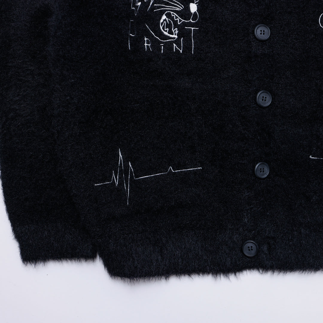 PINC NOISE MOHAIR CARDIGAN
