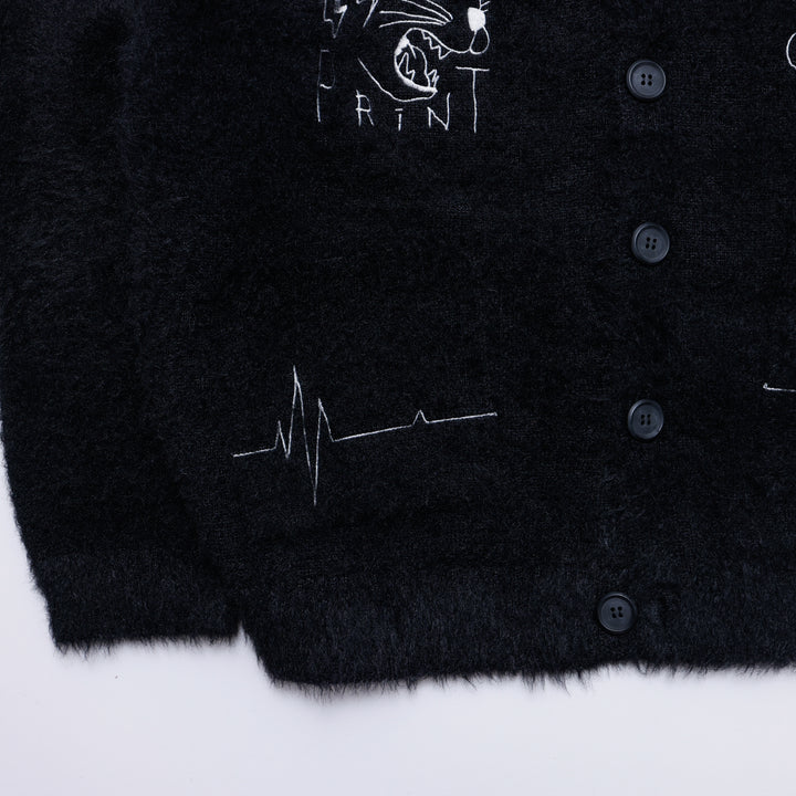 PINC NOISE MOHAIR CARDIGAN
