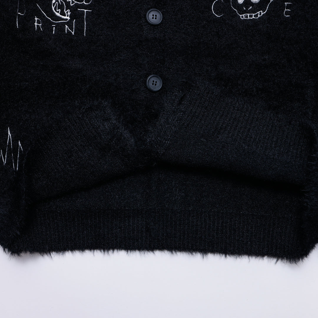 PINC NOISE MOHAIR CARDIGAN