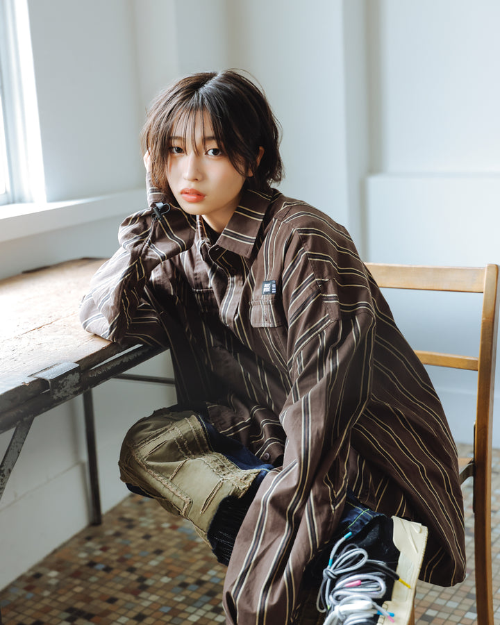 BREAK WIDE SHIRTS(STRIPE)