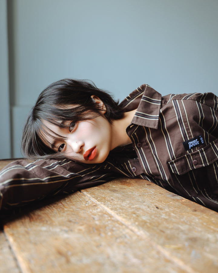 BREAK WIDE SHIRTS(STRIPE)