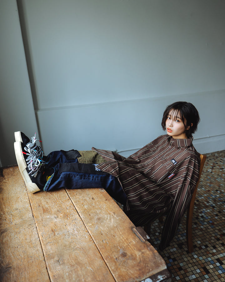 BREAK WIDE SHIRTS(STRIPE)