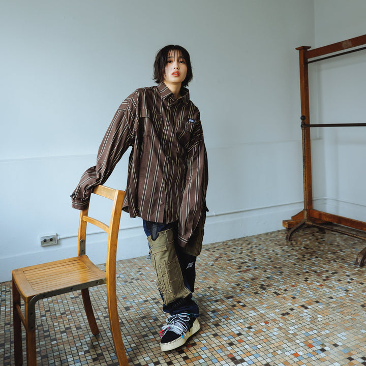 BREAK WIDE SHIRTS(STRIPE)