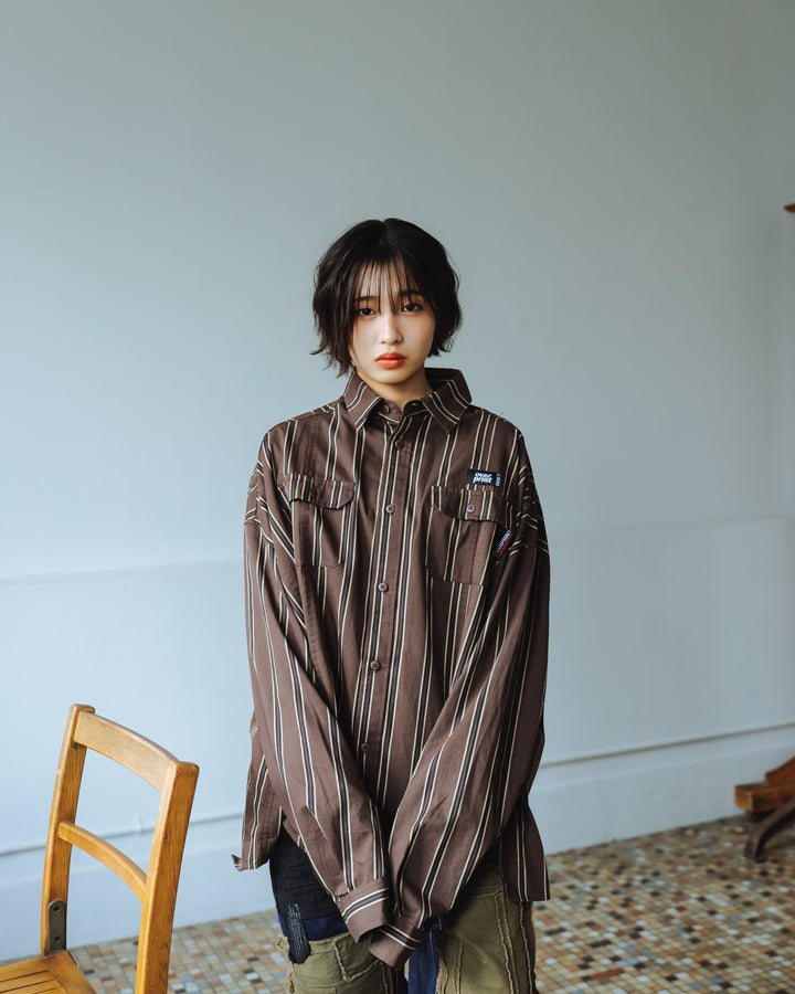 BREAK WIDE SHIRTS(STRIPE)