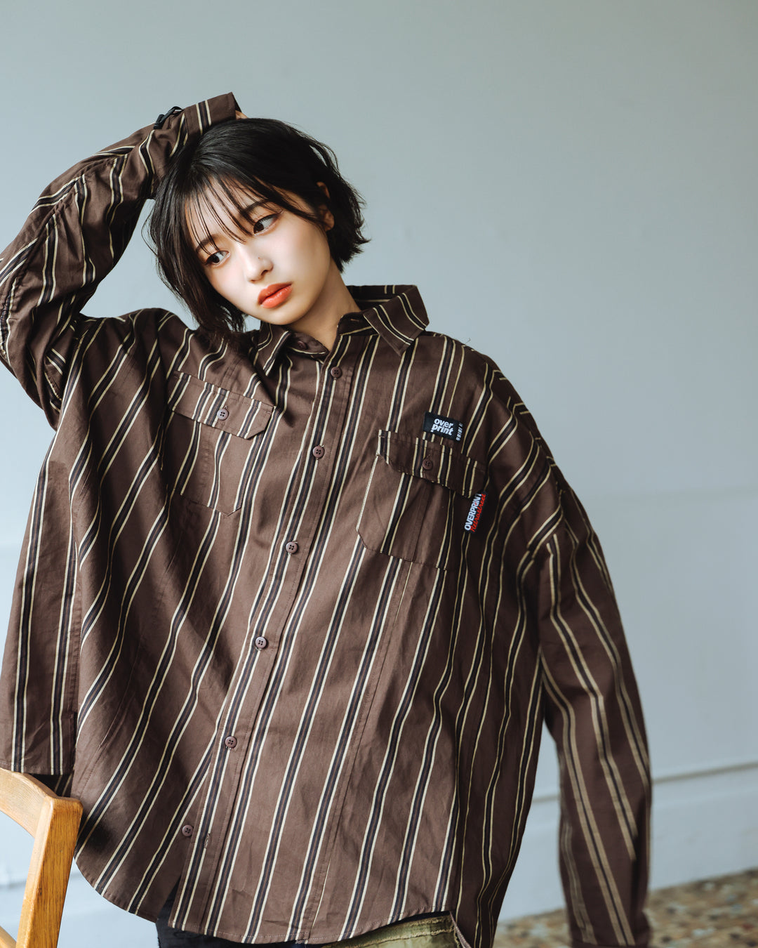 BREAK WIDE SHIRTS(STRIPE)