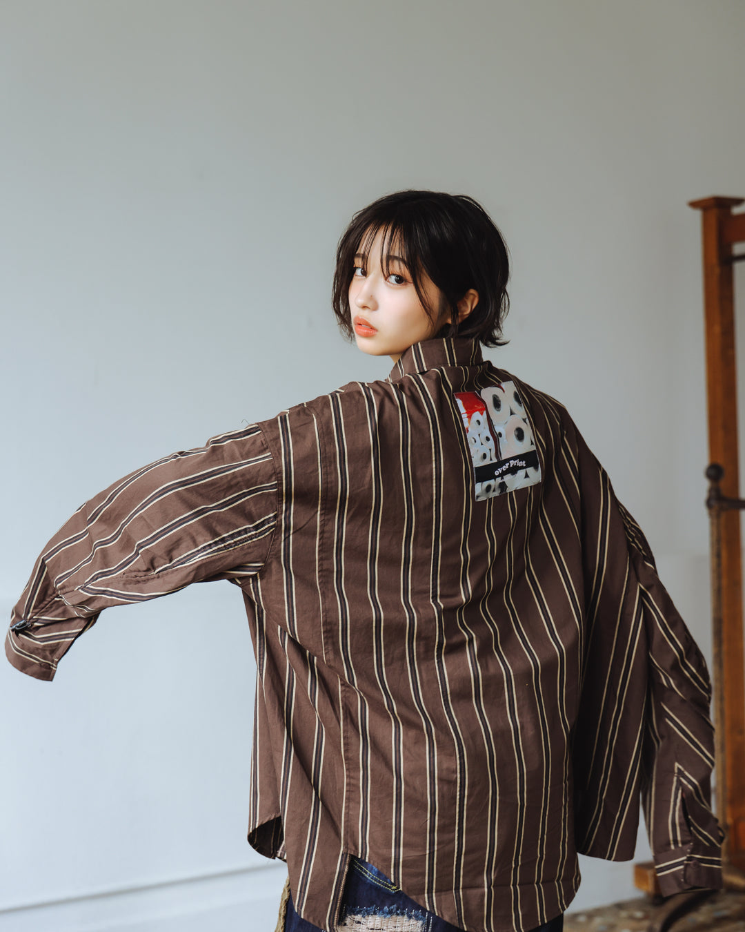 BREAK WIDE SHIRTS(STRIPE)