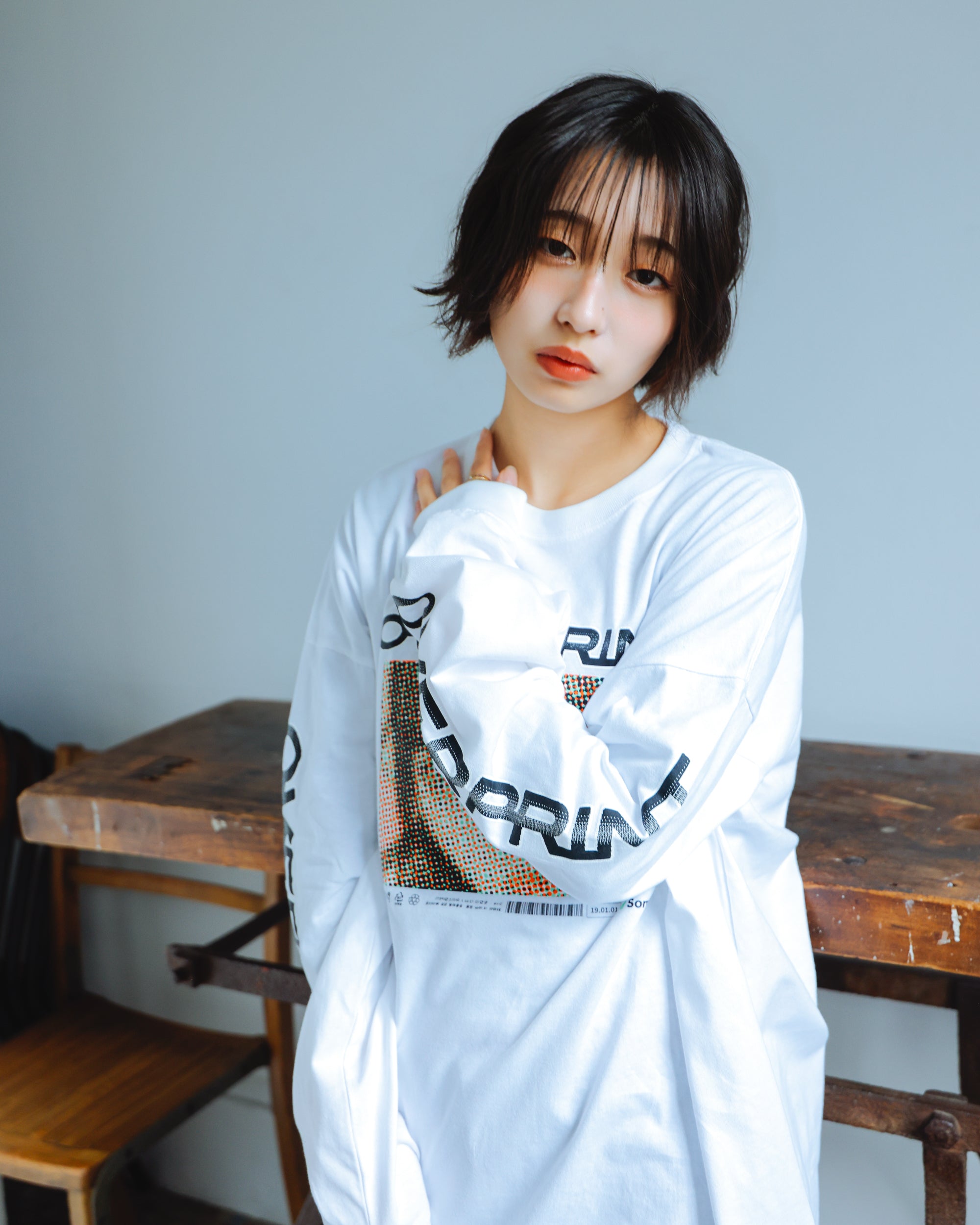 DOT ART LS Tee – over print