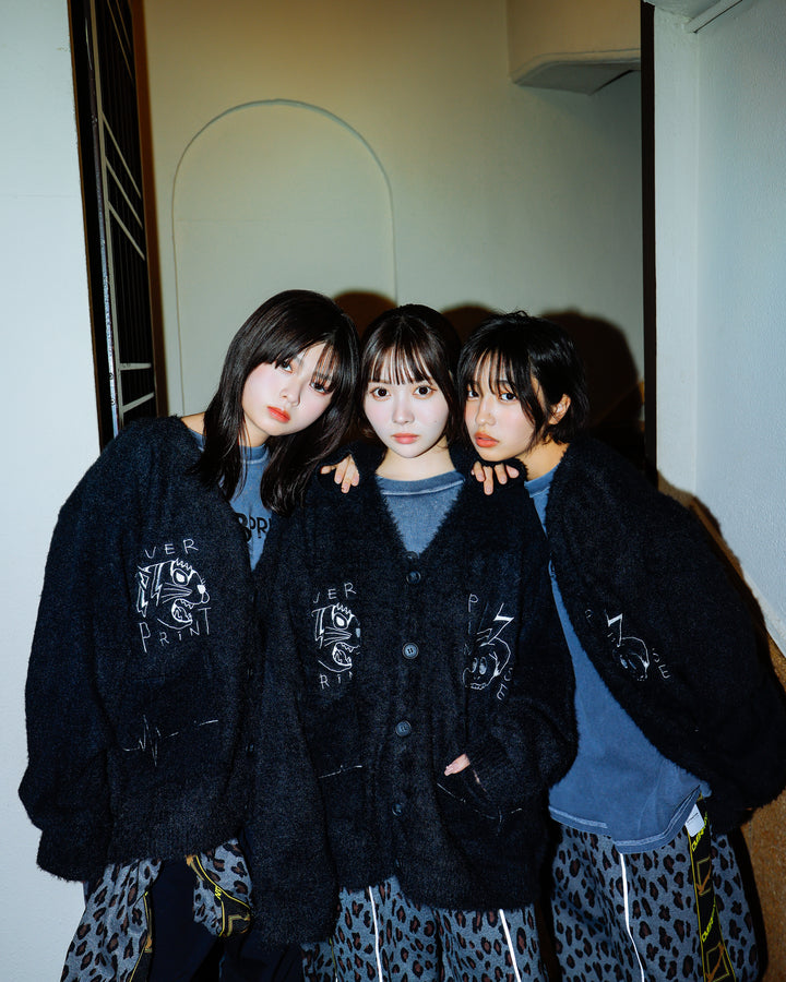 PINC NOISE MOHAIR CARDIGAN